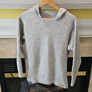 Paka Alpaca Gray Womens Hoodie Sweater Size Small